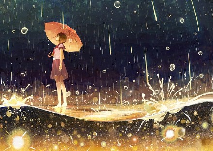 讨厌下雨天的句子 今天下雨了,他给我撑伞自己却淋着